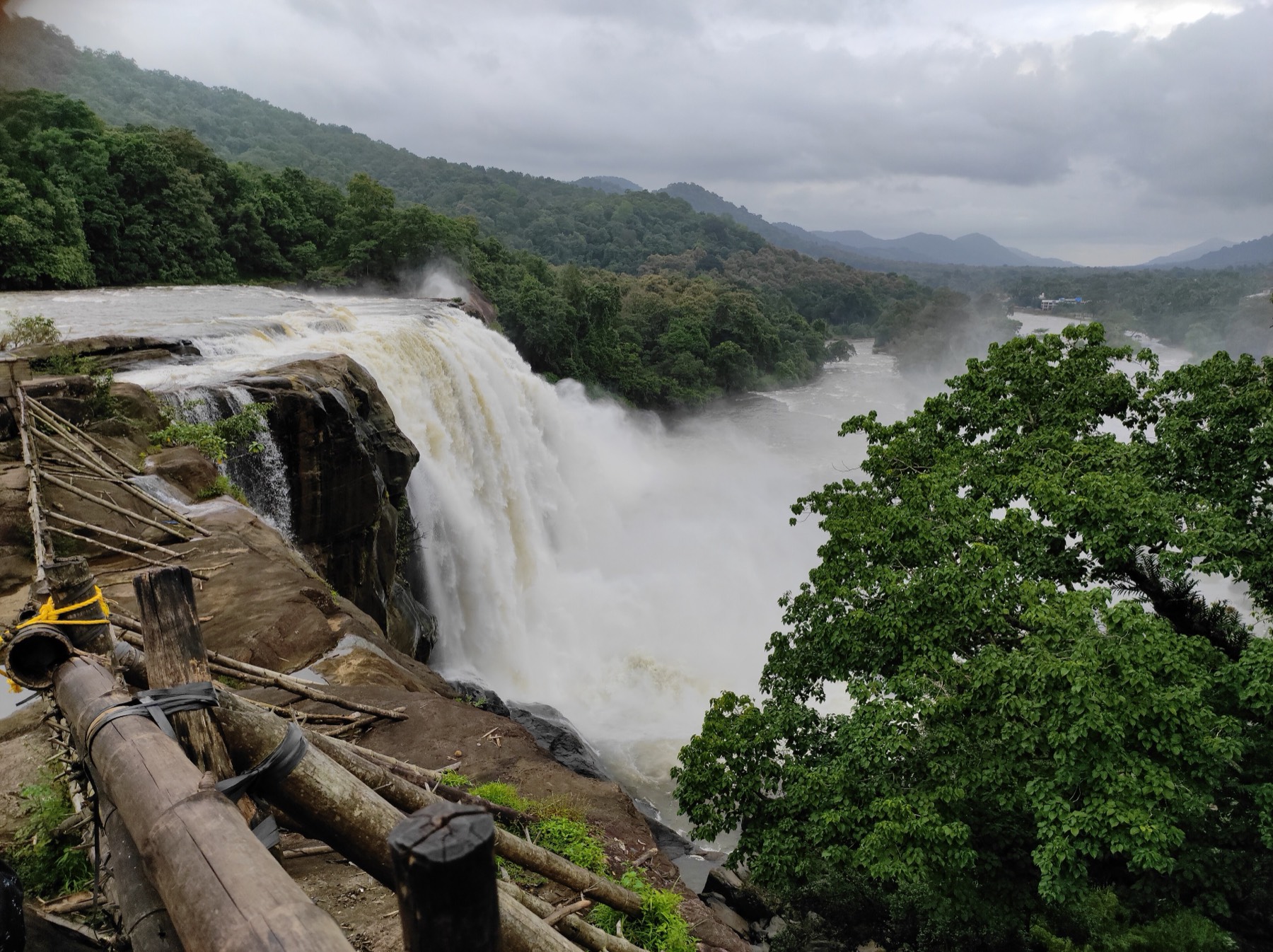 Athirappilly waterfall in full flow